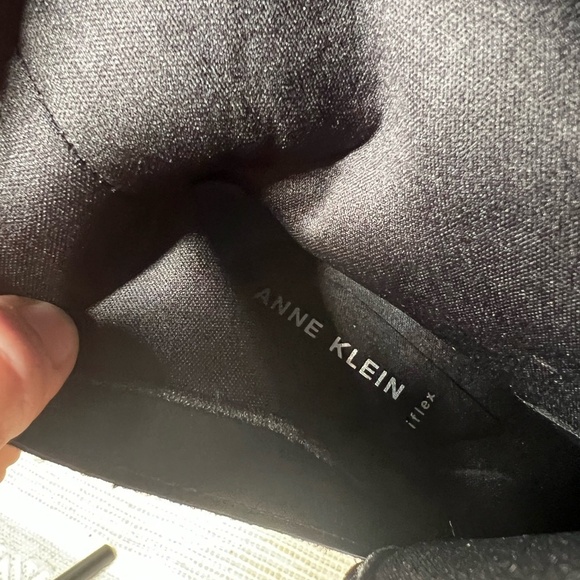 Anne Klein Women's Brayden Knee High Block Heel Boots Black Size 8.5 Suede like - Picture 9 of 12